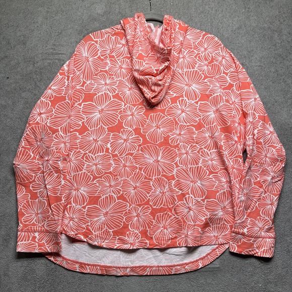 Koolaburra by UGG Women's Orange Floral Print Pullover Hoodie‎ Sweatshirt L - Picture 8 of 9
